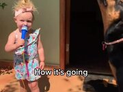 Dog Howls and Acts Hilariously Around Toddler