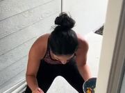 Woman Feeds Rescued Bird at Home