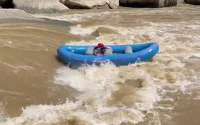 People Fall off Boat While White Water Rafting