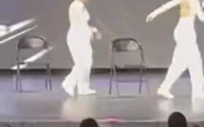 Dancer Gets Hit in Crotch by Chair