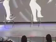Dancer Gets Hit in Crotch by Chair