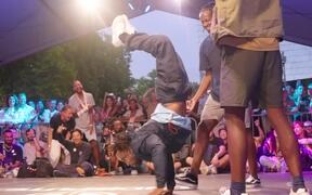 Guy Shows Off B-Boying Dance Skills