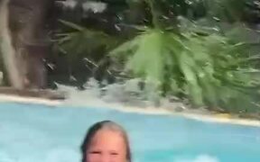Bro Slips and Falls Into Pool While Filming Video