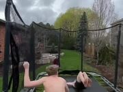 Guy Attempting Tricks on Trampoline Falls Head 1st