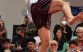 Athlete Performs Multiple Fusion Tricking Combos