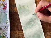 Artist Handpaints Bookmark With Beautiful Scenery