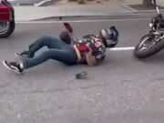 Rider Gets Thrown Forward While Attempting Wheelie