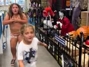 Halloween Display Scares Kids at Store