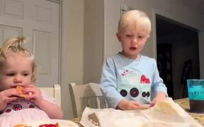 Big Brother Shares Food With Sister