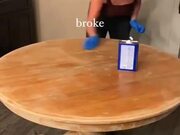 Guy Brilliantly Refurbishes Thrifted Dining Table