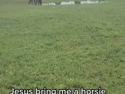 Little Girl Prays to God to be Able to Pet Horse