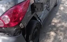 RC Truck Slams Into Parked Car