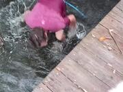 Man Slips and Falls Into Water