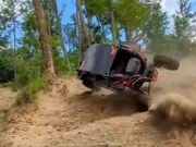 Guy Testing ATV's Tires Topples Down Hill