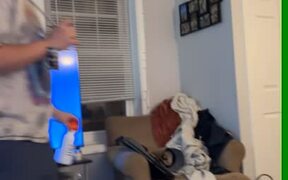 Cat Gets Scared When Owner Wears Sunglasses