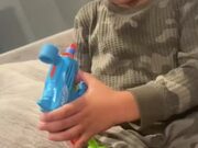Little Boy Hits Himself While Playing With Gun