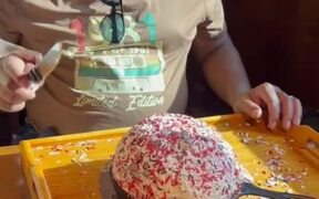 Man Gets Pranked With Balloon Cake on Birthday