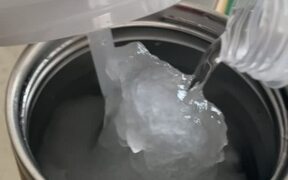 Water Turns Into Ice Slush While Being Poured