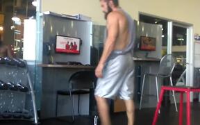 Person Fails to do Handstand on Stacked Dumbbells