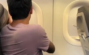 Airplane Window Frame Comes Off