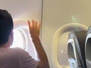 Airplane Window Frame Comes Off