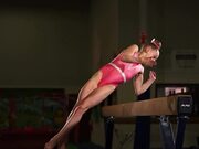 Gymnast Displays Impressive Talent