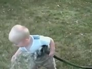 Kid Tries to Drink Water