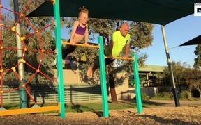 Dad Tries To Replicate Gymnastics Moves - Fun - VIDEOTIME.COM