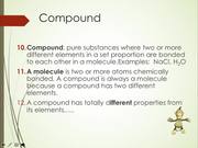 Element Compound and Mixture