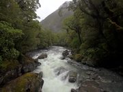 Panning Down a Fast Flowing River