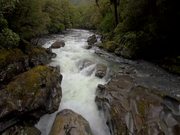 Panning Down a Fast Flowing River