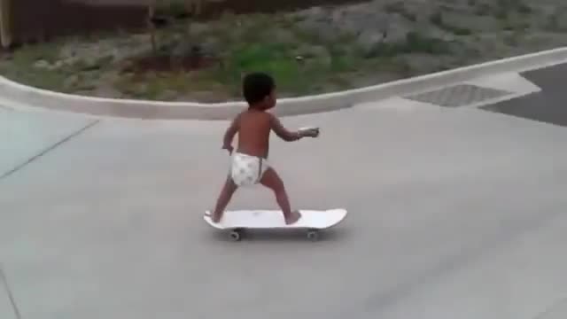 2 Year Old Skateboarder - Kids - Videotime.com