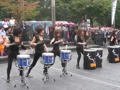 Female Korean Drum Band - Fun - Videotime.com