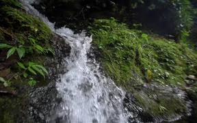 Tracking Shot of a Small Waterfall - Fun - VIDEOTIME.COM