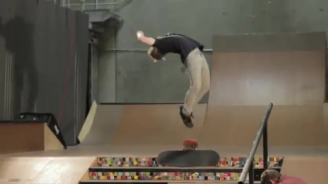 Skateboard Stairs Back Flip