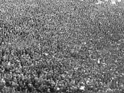 Mussolini Addressing Huge Crowd In Rome