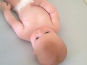 Awesome Baby Dancing Lying in His Bed