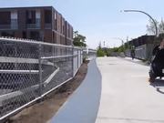 Bicycling west to east on the Bloomingdale Trail