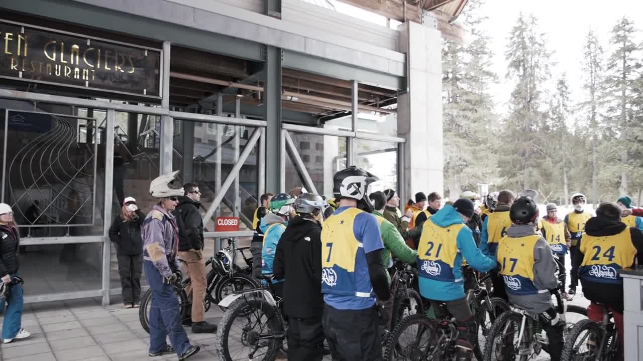 DH winter bike race - Alyeska Resort