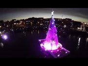 Floating Christmas Tree Lights Up Geelong