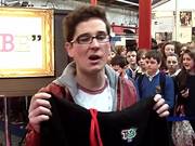 Hoodie give away at the BT Young Scientist
