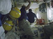 Hatch of Space Station Opens