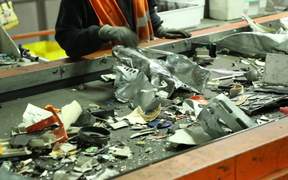 Electronic Waste on Conveyor Belt