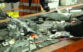 Electronic Waste on Conveyor Belt - Tech - VIDEOTIME.COM