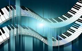 Double Flowing Piano Keys - Anims - Videotime.com