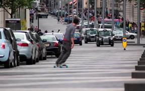 Skateboarding in the Road - Commercials - VIDEOTIME.COM