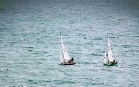 Sailing Dingy's In the Sea - Sports - Videotime.com