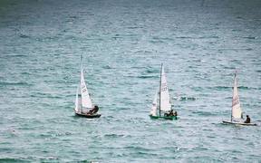 Sailing Dingy's In the Sea - Sports - Videotime.com
