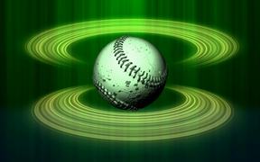 Spinning Baseball Green Halos Close Up - Anims - VIDEOTIME.COM