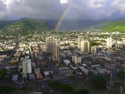 Rainbow Over Downtown Honolulu